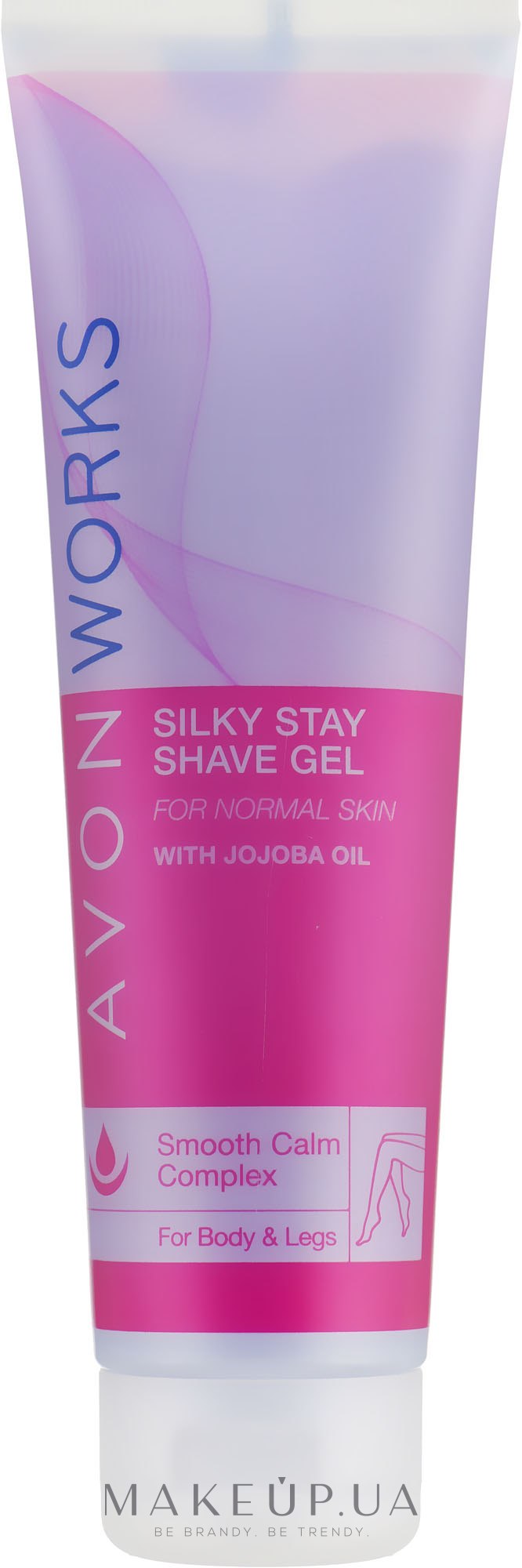 Увлажняющий и разглаживающий гель для бритья - Avon Works Silky Stay Shave Gel — фото 150ml