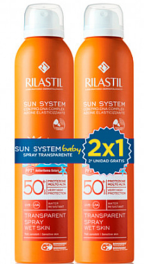 Набір - Rilastil Sun System PPT SPF50+ Baby Spray (sun/spray/2x200ml) — фото N1