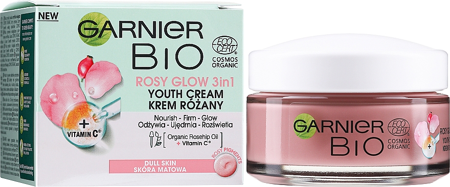 Крем для обличчя проти ознак старіння - Garnier Bio Cream Rose — фото N2