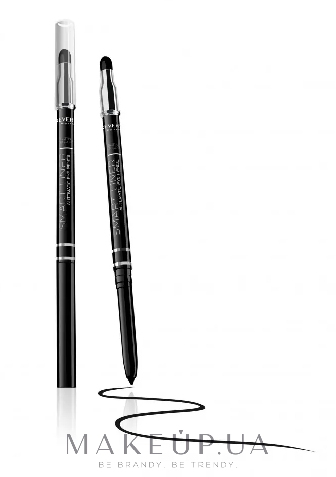 Автоматический карандаш для глаз с аппликатором - Revers Smart Liner Automatic With Sponge — фото Black