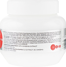 Маска для волосся з екстрактом женьшеню і маслом авокадо - Kallos Cosmetics Energising Hair Multivitamin — фото N2