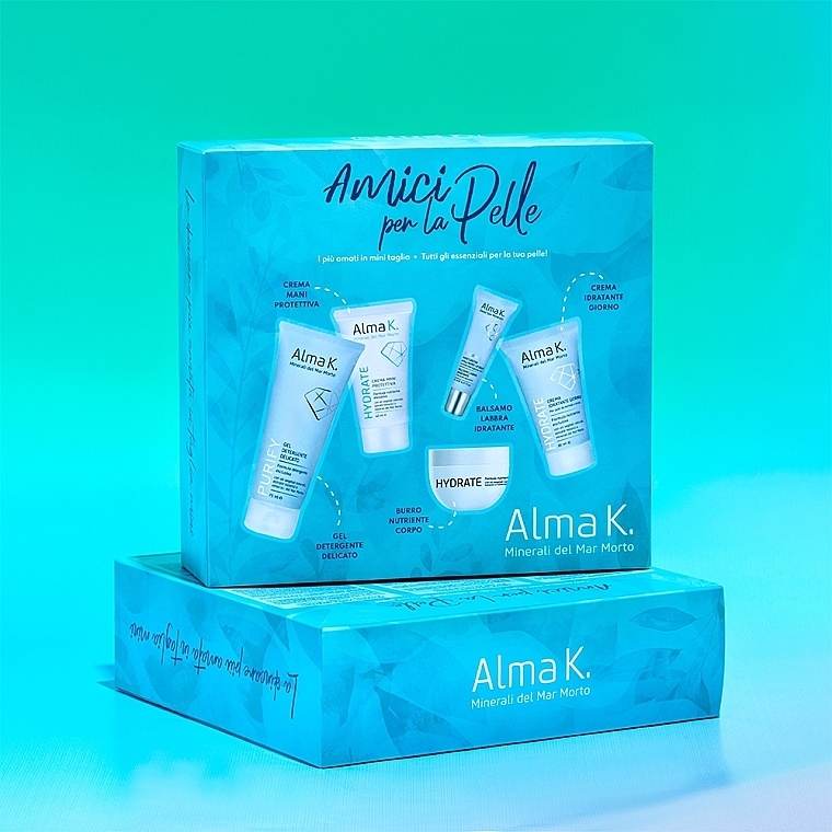 Набор - Alma K. Skin Besties (cleans/gel/75 ml + lip/balm/8 ml + body/butter/50 ml + f/cr/30 ml + h/cr/40 ml) — фото N6