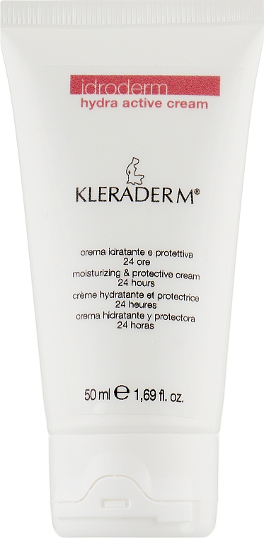 Інтенсивно зволожуючий крем для обличчя - Kleraderm Idroderm Hydra Active Cream 24H SPF10 — фото N1