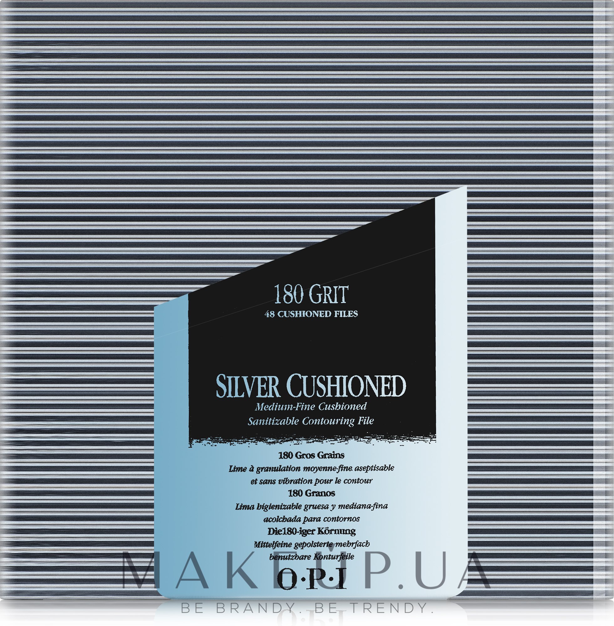 Срібна доводочна пилка 180 грит - O. P. I Silver Cushioned File — фото 48шт