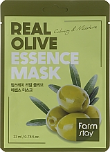 Зволожувальна тканинна маска для обличчя з екстрактом оливи - FarmStay Real Olive Essence Mask — фото N1