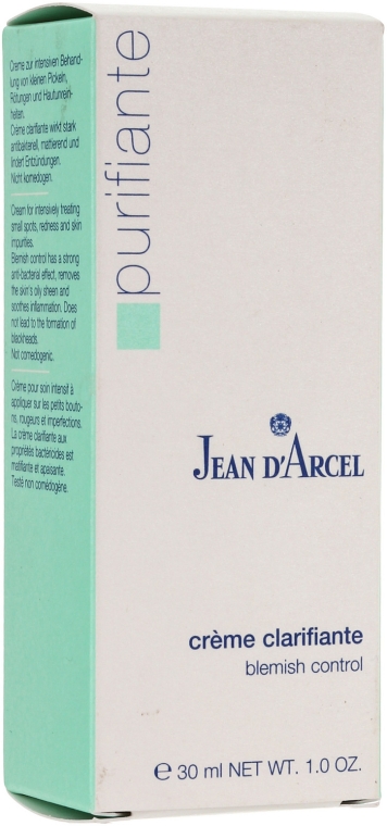 Крем против прыщей и угрей - Jean d'Arcel Creme Clarifiante 