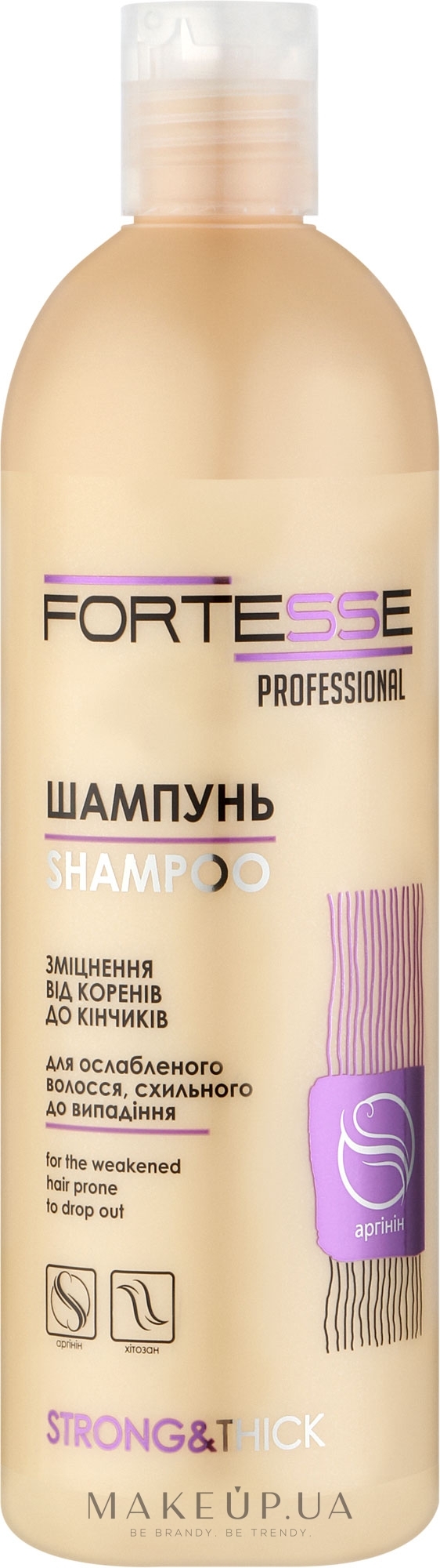 Укрепляющий шампунь для ослабленных волос, склонных к выпадению - Fortesse Professional Strong & Thick Shampoo — фото 400ml