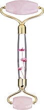 Парфумерія, косметика Масажер для обличчя, рожевий з квітами, в чохлі - Lash Brow Roller