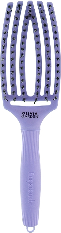 Щетка для волос комбинированная, сиреневая - Olivia Garden Fingerbrush Combo Nineties Grape Soda — фото N1