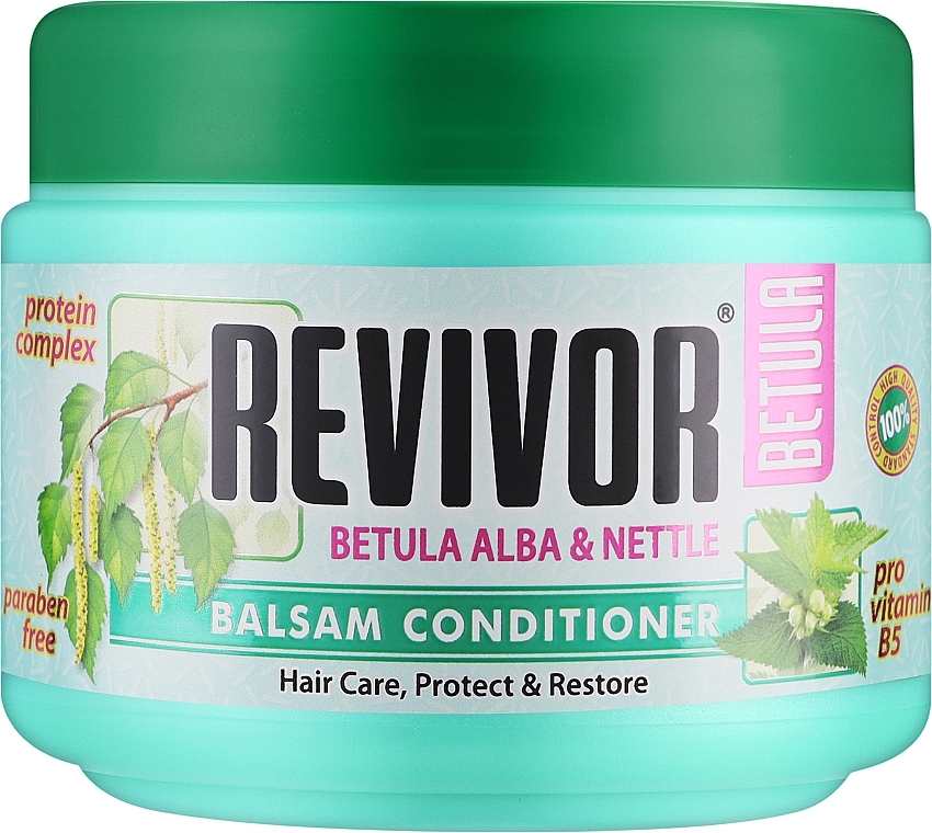 Бальзам-кондиционер для волос с экстрактами березы, крапивы, риса, протеином и провитамином B5 - Revivor Betula Hair Balsam-Conditioner