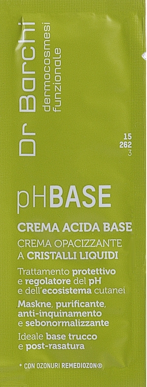 ПОДАРОК! Дневной крем для лица - Dr Barchi pH Base Acid Base Cream (пробник) — фото N1