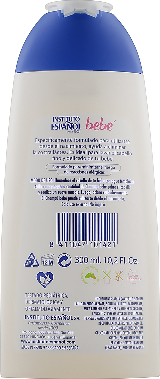 Шампунь для волосся для новонароджених - Instituto Espanol Bebe Bath Gel Without Soap Newly Born Sensitive Skin — фото N3