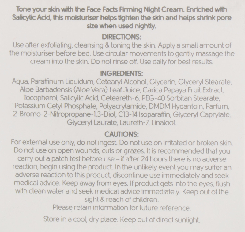 Ночной крем для лица - Face Facts Firming Night Cream — фото N3