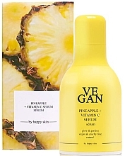 Освітлювальна сироватка для обличчя з екстрактом ананаса і вітаміну С - Vegan By Happy Skin Pineapple + Vitamin C Serum — фото N2
