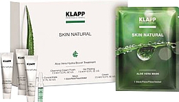 Набор - Klapp Skin Natutal Aloe Vera Hydra Boost Treatment (foam/7,5ml + peel/7,5ml + conc/2ml + mask/1pc + cream/7,5ml) — фото N1