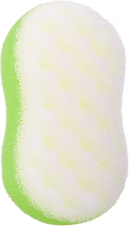 Губка для тела массажная "Motyl", зеленая - Sanel — фото N1