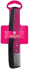 Гребінь для волосся, чорний, 18,3 см - Ampli — фото N1