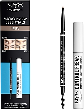 Духи, Парфюмерия, косметика Набор для макияжа бровей - NYX Professional Makeup Micro Brow Essentials (pencil/0.09g + gel/9g)