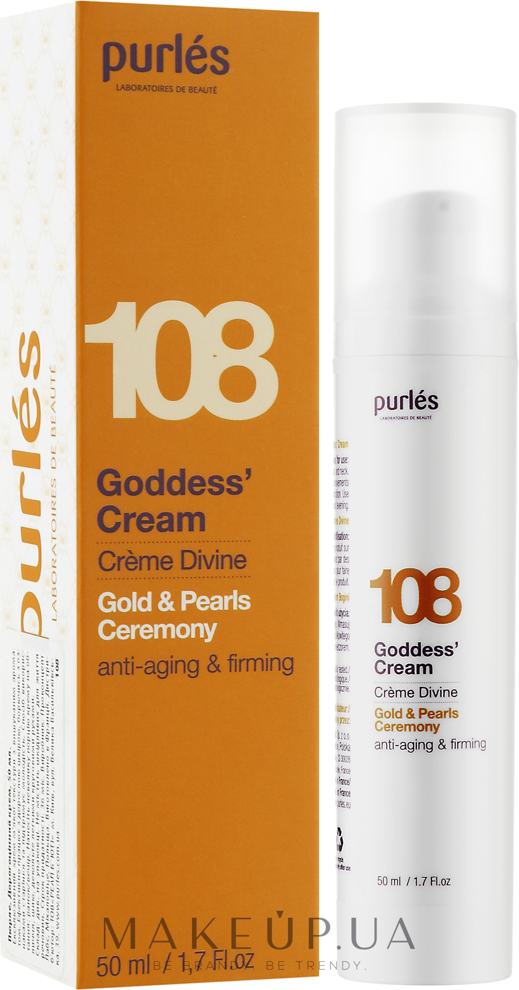 Дорогоцінний крем для обличчя - Purles 108 Goddess' Cream — фото 50ml