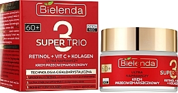 УЦЕНКА Восстанавливающий крем для лица против морщин 60+ - Bielenda Super Trio Retinol + Vit C + Kolagen * — фото N2