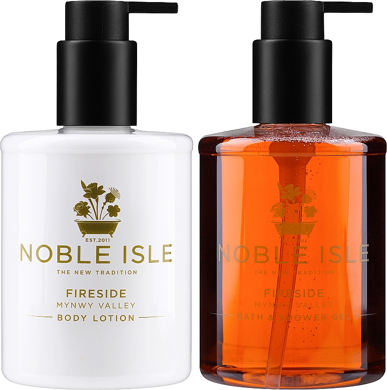 Noble Isle Fireside - Набор (b/lot/250ml + sh/gel/250ml) — фото N2