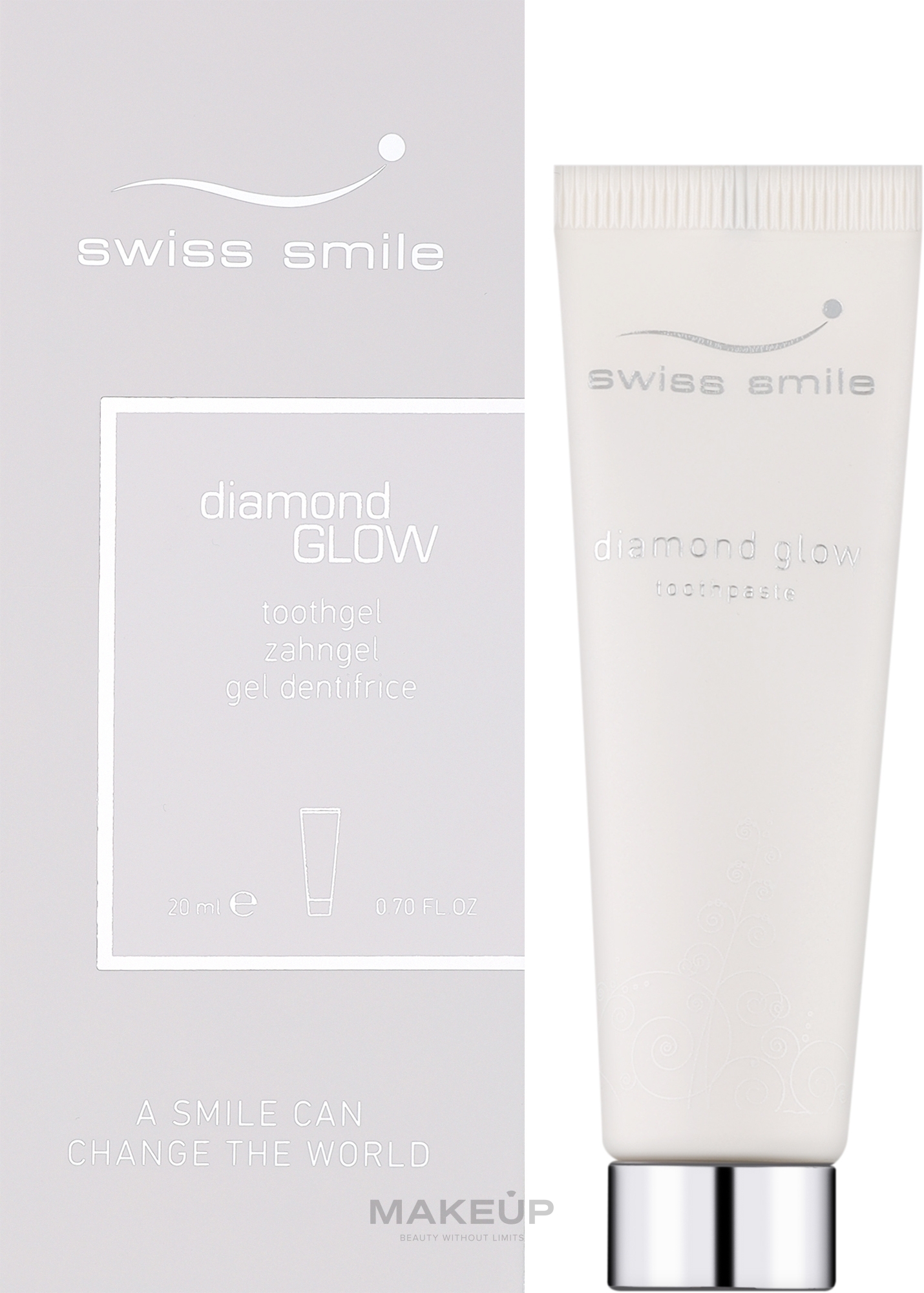 Отбеливающая бриллиантовая зубная паста - Swiss Smile Diamond Glow (мини) — фото 20ml