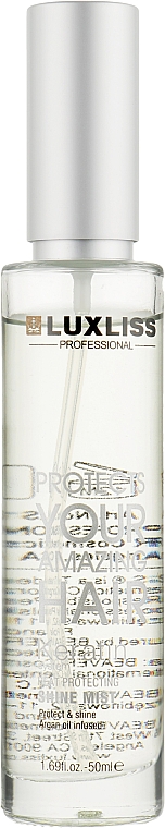 Кератиновий спрей для блиску волосся - Luxliss Keratin Heat Protecting Shine Mist — фото N1
