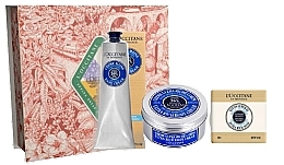 Духи, Парфюмерия, косметика Набор - L'Occitane Shea Butter (h/cr/150ml + b/cr/200ml + soap/100g)