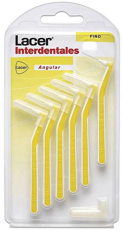 Міжзубна кутова щітка, жовта - Lacer Interdental Angular Fino — фото N1