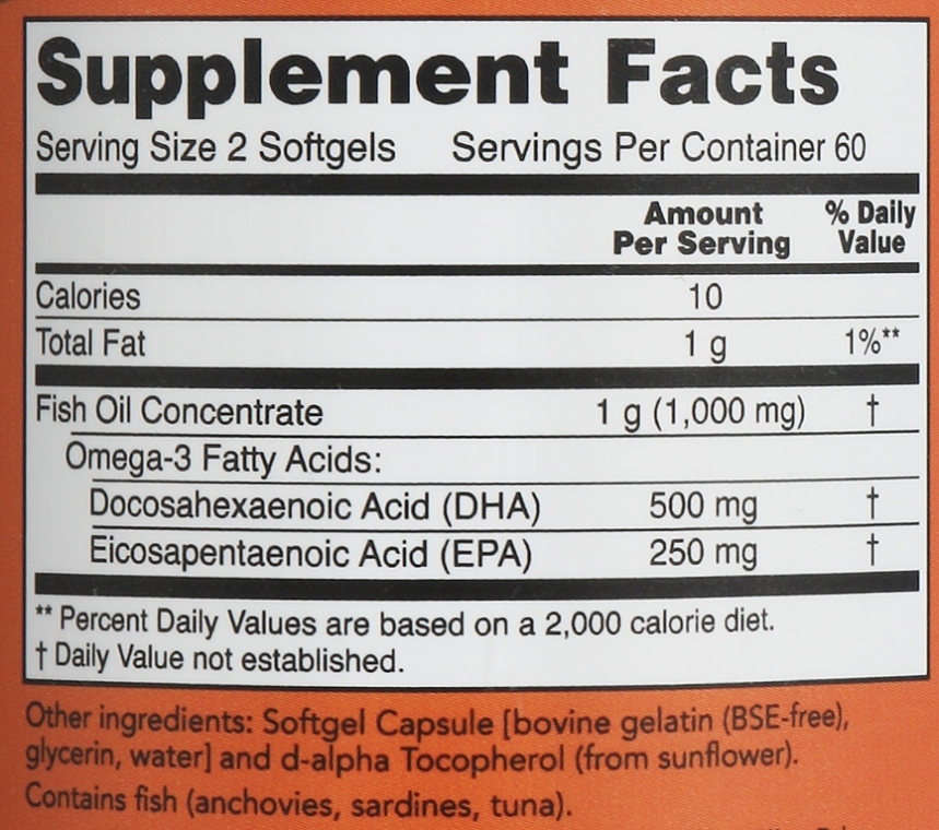 Капсули DHA-250/100 EPA - Now Foods — фото N2