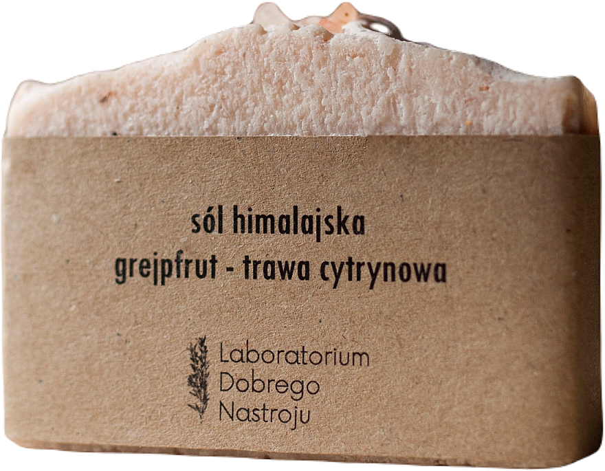 Натуральне мило «Гімалайська сіль-грейпфрут-лемонграс» - Laboratorium Dobrego Nastroju — фото N1