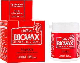 Маска для волосся "Опунція і манго" - L'biotica Biovax Hair Mask — фото N1