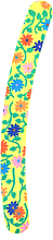 Парфумерія, косметика Пилочка для нігтів затінена 2-функціональна вигнута, 74776, жовта, квіти - Top Choice