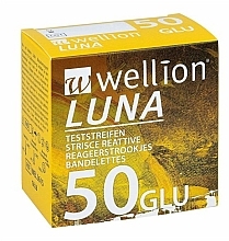 Тест-полоски для измерения уровня глюкозы - Wellion LUNA №50 — фото N1