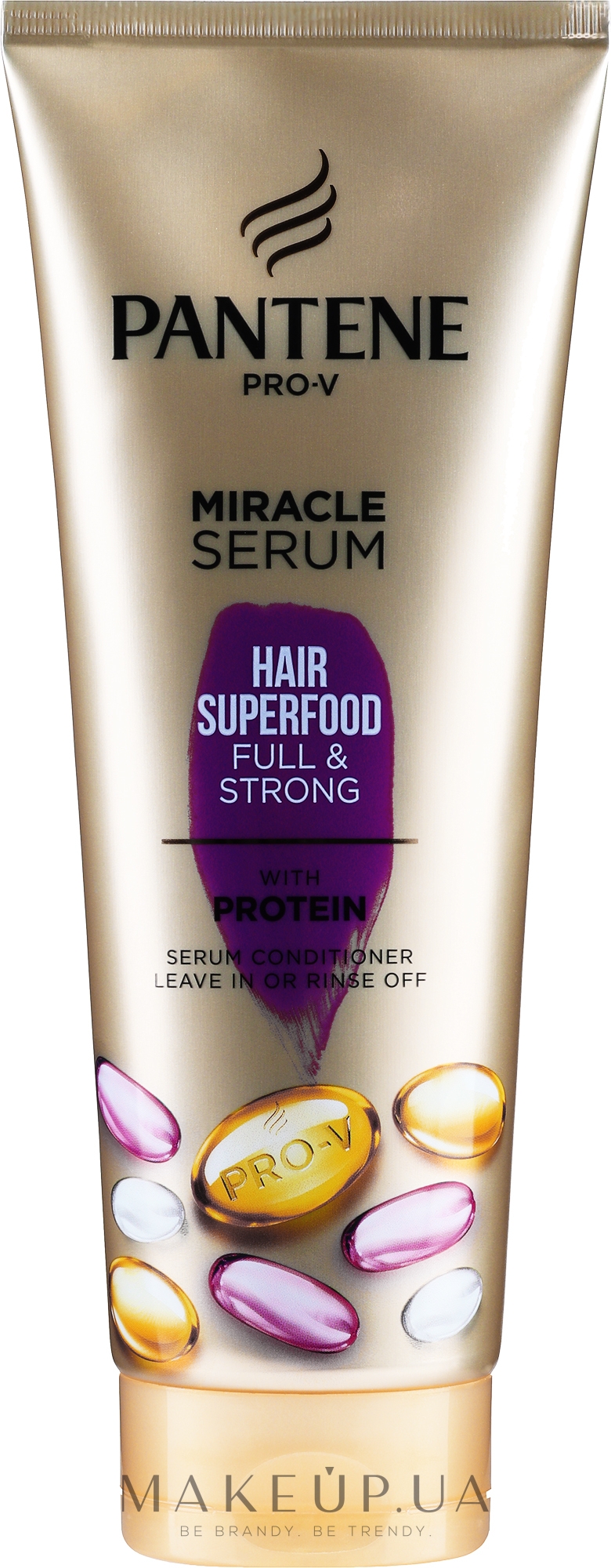 Кондиционер для поврежденных волос - Pantene Pro-V Miracle Serum Hair Superfood Full & Strong With Protein Serum Conditioner — фото 200ml