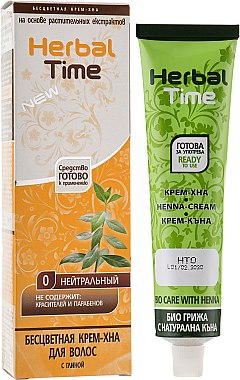 УЦІНКА! Безаміачний фарбувальний крем для волосся - Herbal Time * — фото N1