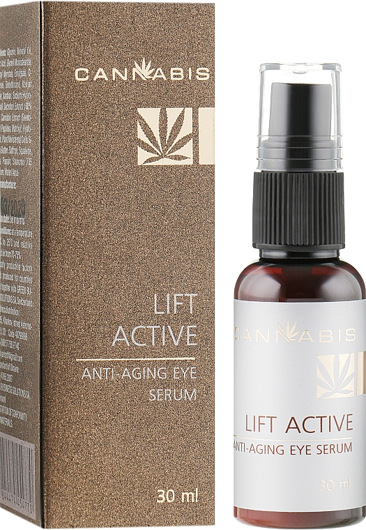 Крем-сыворотка от отеков и пигментации вокруг глаз с экстрактом каннабиса - Cannabis Lift Activ Anti-Aging Eye Serum
