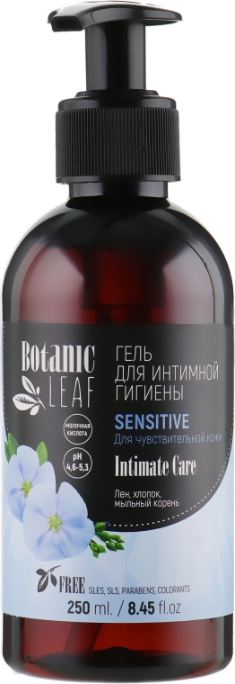 Гель для интимной гигиены с молочной кислотой - Botanic Leaf Sensetive Intimate Gel — фото N2