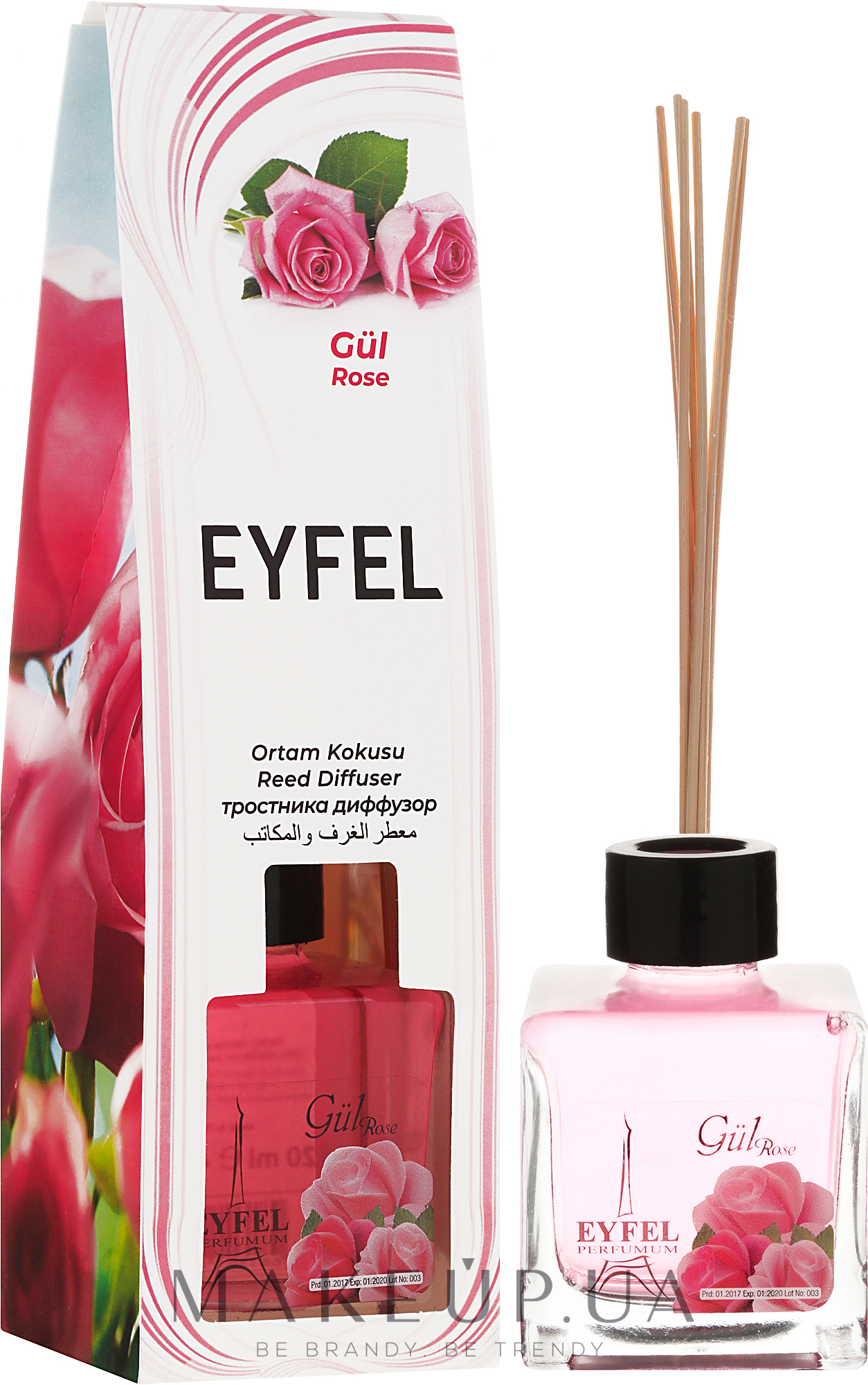 Аромадифузор "Троянда" - Eyfel Perfume Gul Rose — фото 120ml