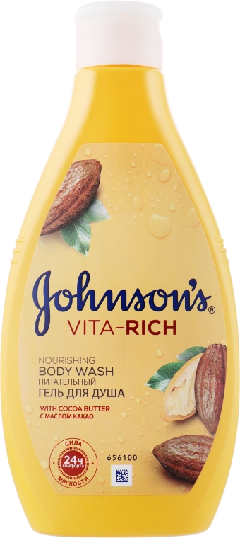 Гель для душу з маслом какао - Johnson's Body Care Vita Rich With Butter Cocoa — фото N1