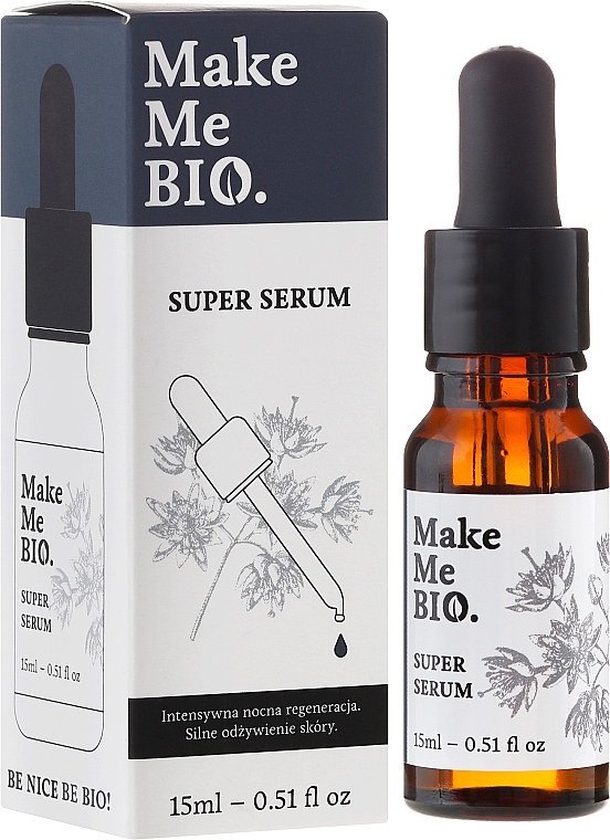 Интенсивная ночная сыворотка для лица - Make Me Bio Super Serum — фото N2