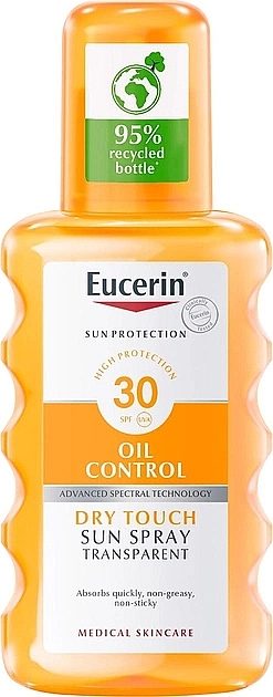 Солнцезащитный спрей с матирующим эффектом - Eucerin Oil Control Dry Touch Sun Spray Transparent SPF 30 — фото N1