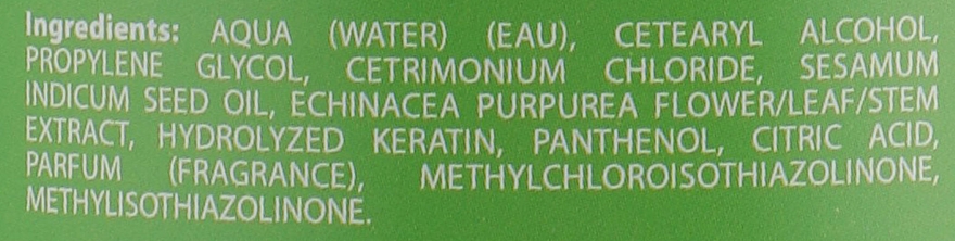Зволожувальний кондиціонер з олією кунжуту, екстрактом ехінацеї, кератином і пантенолом - Dikson EG Anti Frizz Conditioner — фото N5