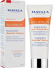 Ночная маска для сияния кожи - Mavala Vitality Sleeping Mask Baby Skin Radiance — фото N2