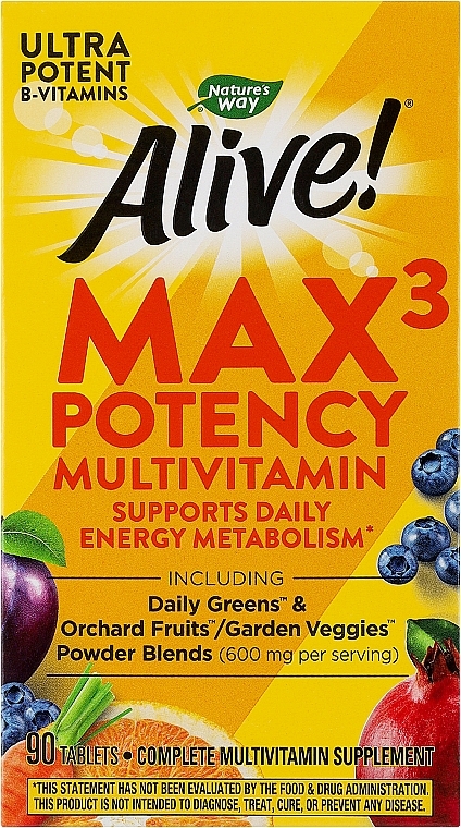 Мультивітаміни - Nature’s Way Alive! Max3 Daily Multi-Vitamin With Iron — фото N1