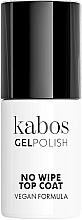 Топове покриття для лаку без липкого шару - Kabos Gel Polish No Wipe Top Coat — фото N1