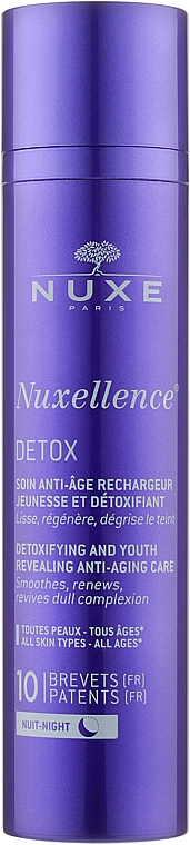 Нічний флюїд для детоксикації та омолодження - Nuxe Nuxellence Detox Detoxifying And Youth Revealing Ant-Aging Care