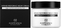 Укрепляющий ночной крем для атоничной кожи лица - Everline Intense Restoring Night Cream — фото N2