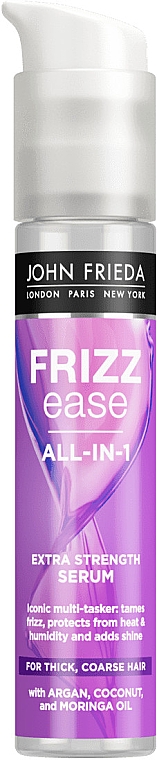 Экстрасильная сыворотка для жестких и непослушных волос - John Frieda Frizz Ease All-in-1 Extra Strength Serum — фото N1