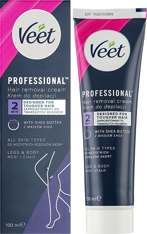 Крем для депіляції для всіх типів шкіри, з маслом Ши - Veet Professional Hair Removal Cream — фото N9
